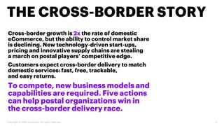 Copyright © 2019 Accenture. All rights reserved. 2
Cross-border growth is 2x the rate of domestic
eCommerce, but the abili...