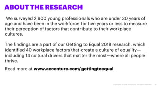 16Copyright © 2018 Accenture. All rights reserved.
ABOUT THE RESEARCH
We surveyed 2,900 young professionals who are under ...