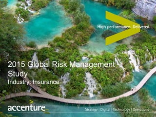 2015 Global Risk Management
Study
Industry: Insurance
 