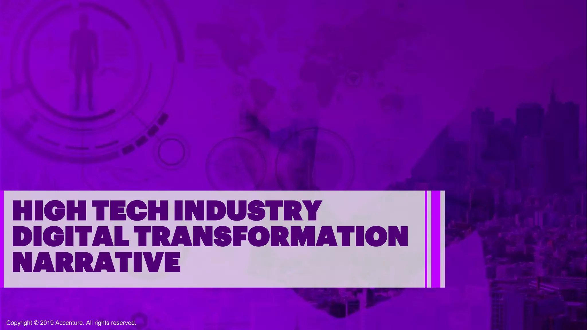 Copyright © 2019 Accenture. All rights reserved.
HIGH TECH INDUSTRY
DIGITAL TRANSFORMATION
NARRATIVE
Copyright © 2019 Accenture. All rights reserved.
 