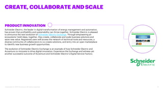PRODUCT INNOVATION
CREATE, COLLABORATE AND SCALE
6Copyright © 2019 Accenture All rights reserved.
Schneider Electric, the ...
