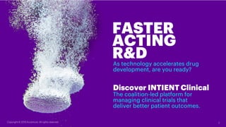 As technology accelerates drug
development, are you ready?
Discover INTIENT Clinical
The coalition-led platform for
managi...