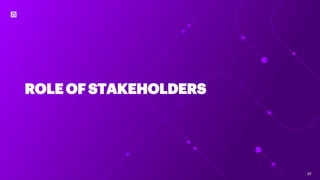 37
ROLE OF STAKEHOLDERS
 