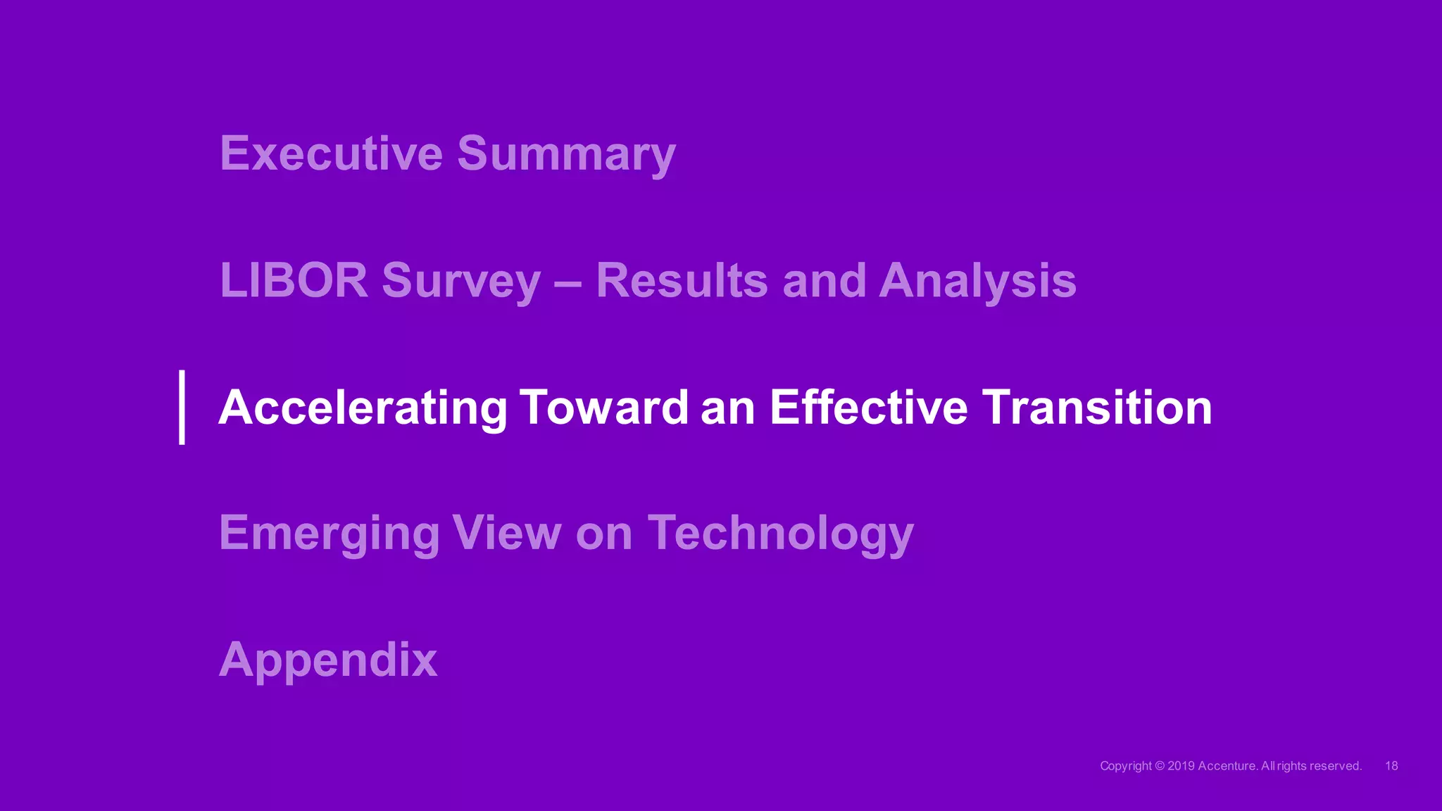 Accelerating Toward an Effective Transition
 