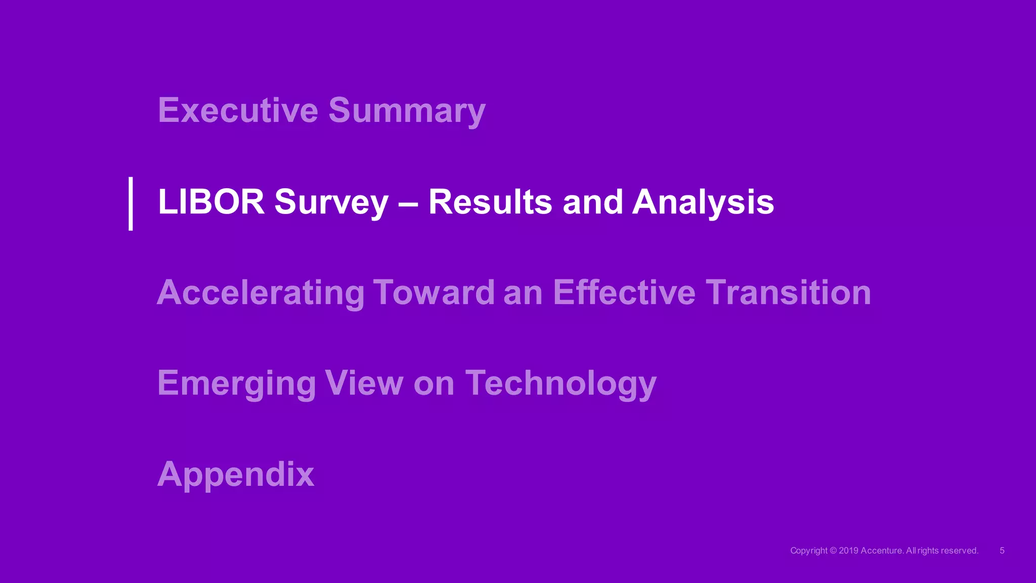 LIBOR Survey – Results and Analysis
 