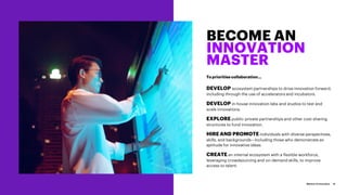 12Masters of Innovation
BECOME AN
INNOVATION
MASTER
To prioritise collaboration…
DEVELOP ecosystem partnerships to drive i...
