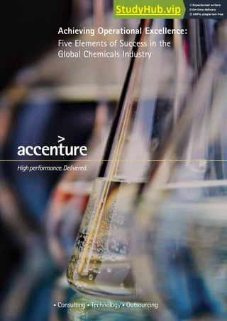 Achieving Operational Excellence:
Five Elements of Success in the
Global Chemicals Industry
 