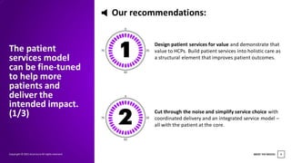 MOVE THE NEEDLECopyright © 2021 Accenture All rights reserved. 9
Design patient services for value and demonstrate that
va...