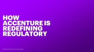 3
HOW
ACCENTUREIS
REDEFINING
REGULATORY
Copyright © 2019 Accenture All rights reserved.
 