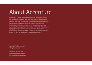 Copy Write Accenture Accenture BPO brochure | PDF