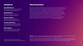 Contactus AboutAccenture
Accenture is a global professional services company with leading capabilities in
digital, cloud a...