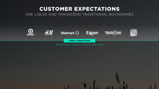 CUSTOMER EXPECTATIONS
ARE LIQUID AND TRANSCEND TRADITIONAL BOUNDARIES
DIRECT COMPETITORS
SERVICES THAT DIRECTLY COMPETE WI...