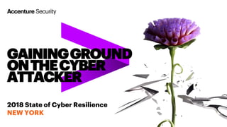 GAININGGROUND
ONTHECYBER
ATTACKER
2018 State of Cyber Resilience
NEW YORK
 