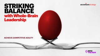1The New Rules of Engagement for the C-suite
ACHIEVE COMPETITIVE AGILITY
STRIKING
BALANCE
withWhole-Brain
Leadership
 