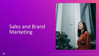 Sales and Brand
Marketing
 
