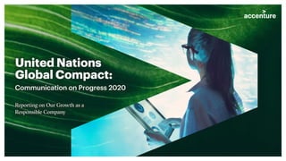 United Nations
Global Compact:
Communication on Progress 2020
Reporting on Our Growth as a
Responsible Company
Next
 
