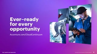 Ever–ready
for every
opportunity
Accenture.com/CloudContinuum
Copyright © 2021 Accenture. All rights reserved. 15
Ever–readyfor every opportunity
 