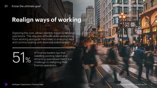 Intelligent Operations | Finance View
01 Know the ultimate goal
Realign ways of working
Copyright © 2021 Accenture. All ri...