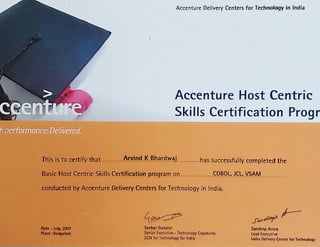 Accenture Host Centric Skills Certificate
