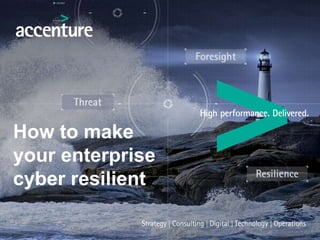 How to make
your enterprise
cyber resilient
 