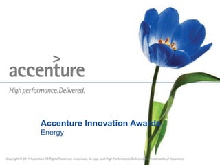Accenture Innovation Awards Energy 