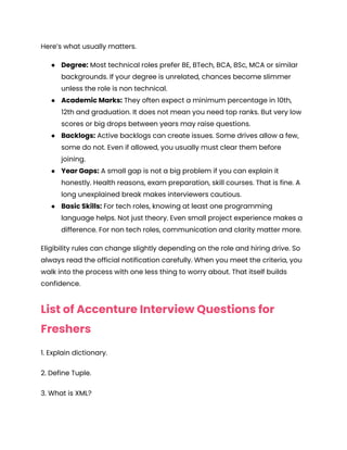 Accenture Interview Questions and Answers | PDF