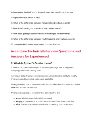 Accenture Interview Questions and Answers | PDF