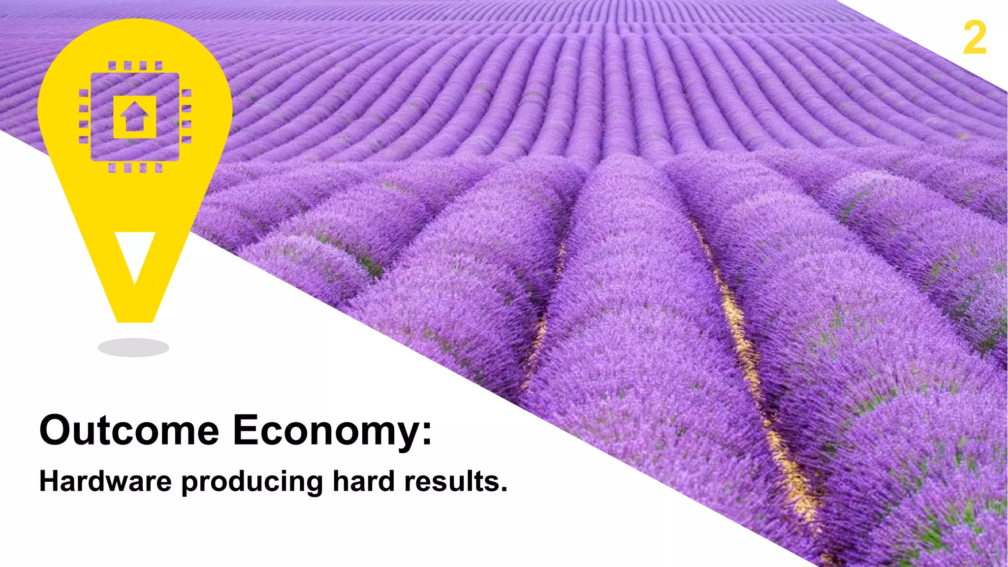 2
Outcome Economy:
Hardware producing hard results.
 