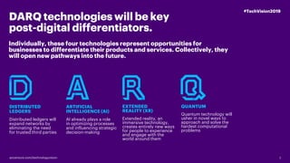 #TechVision2019
accenture.com/technologyvision
Individually, these four technologies represent opportunities for
businesse...