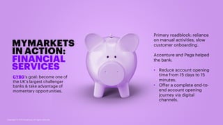 MYMARKETS
IN ACTION:
FINANCIAL
SERVICES
CYBG’s goal: become one of
the UK’s largest challenger
banks & take advantage of
m...
