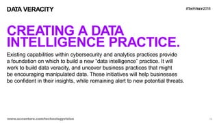 14www.accenture.com/technologyvision
#TechVision2018DATA VERACITY
Businesses expand their understanding of data.
A data in...