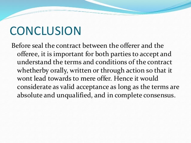 conclusion for contract law essay