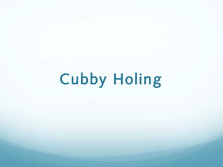 Cubby Holing
 
