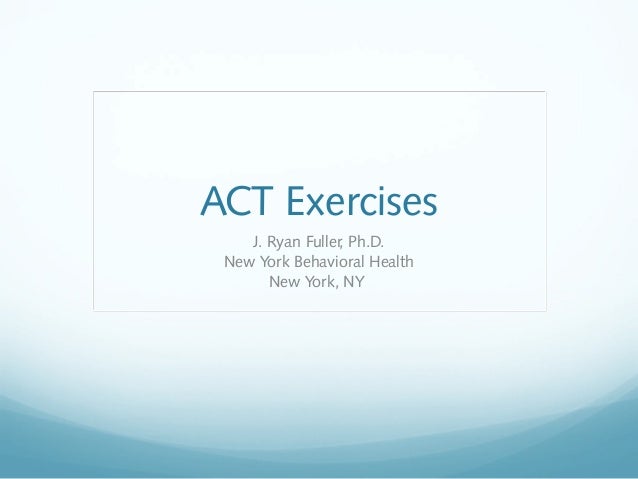 acceptance and commitment therapy act exercises metaphors