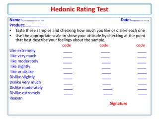 Acceptance-preference test | PPTX