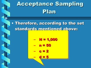 Acceptance Sampling Sequential Plan.pdf Acceptance Sampling2 | PPT