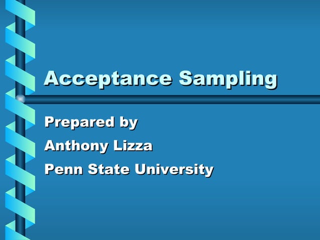 Acceptance Sampling[1] | PPT