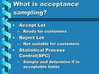 Acceptance Sampling[1] | PPT