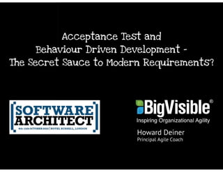 Acceptance Test and Behavior Driven Development – The Secret Sauce to Modern Requirements