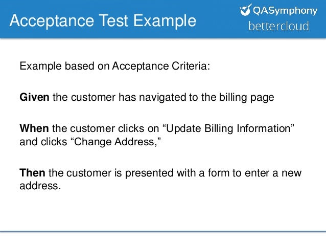 acceptance test driven development 1 29 2015 acceptance example