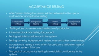 Acceptance testing | PPTX