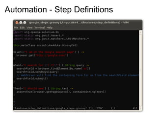 Automation - Step Definitions
 