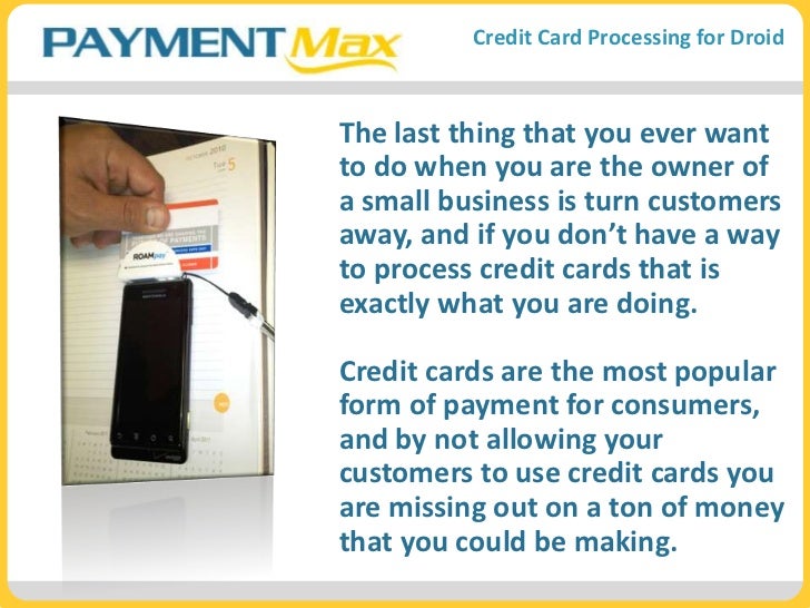 Accept credit cards with android phone