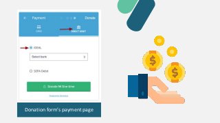 Donation form’s payment page
 