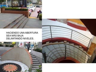 HACIENDO UNA ABERTURA
SEA MÁS BAJA
DELIMITANDO NIVELES.
 