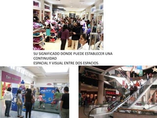 SU SIGNIFICADO DONDE PUEDE ESTABLECER UNA
CONTINUIDAD
ESPACIAL Y VISUAL ENTRE DOS ESPACIOS.
 