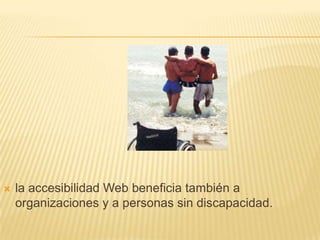 ¿PARA QUE SIRVE?Sirve para hacer la Web más accesible para todos los usuarios independientemente de las circunstancias y los dispositivos involucrados a la hora de acceder a la información. 
