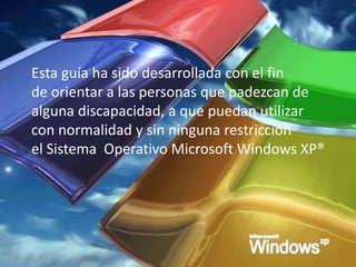 Windows Xp Accessibility Icon Opciones de Accesibilidad Windows XP | PPTX