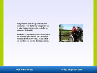 Accesibilidad y participación social. Personas con discapacidad.