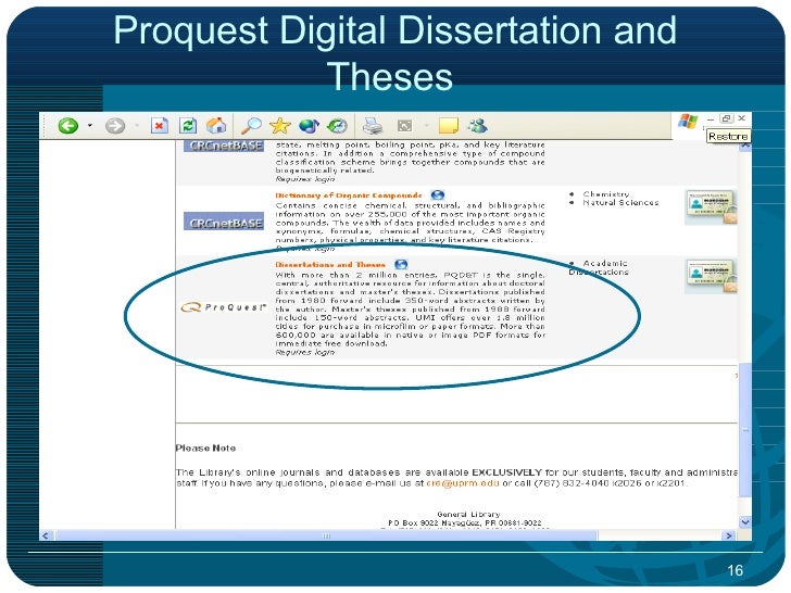 Dissertations and thesis proquest